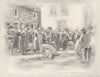 FRANCE. Brittany. Pig Market 1920 old antique vintage print picture