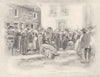 FRANCE. Brittany. Pig Market 1920 old antique vintage print picture