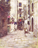 ITALY. A street in Naples, Italy 1920 old antique vintage print picture