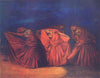 INDIA. Nautch Girls, India 1920 old antique vintage print picture