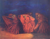 INDIA. Nautch Girls, India 1920 old antique vintage print picture