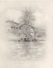 INDIA. Kashmir. River dwelling at Srinagar 1920 old antique print picture