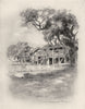 BURMA. An Up-Country Village 1920 old antique vintage print picture