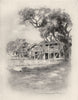 BURMA. An Up-Country Village 1920 old antique vintage print picture
