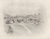 MEXICO. A Mexican Village 1920 old antique vintage print picture