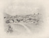 MEXICO. A Mexican Village 1920 old antique vintage print picture