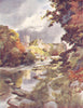 YORKS. Richmond Castle from the River 1908 old antique vintage print picture