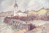 YORKS. Scarborough. Scarborough Harbour and Castle 1908 old antique print