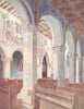 YORKS. In Pickering Church 1908 old antique vintage print picture