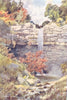 YORKS. Wensleydale. Hardraw Force 1908 old antique vintage print picture