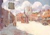 YORKS. Beverley Market Place 1908 old antique vintage print picture
