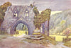 YORKS. Kirkham Abbey 1908 old antique vintage print picture