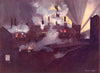 YORKS. Sheffield at Night 1908 old antique vintage print picture