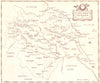 YORKS. A sketch map of Yorkshire 1908 old antique vintage plan chart