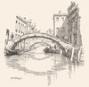 VENICE. Ponte S Giustina 1930 old vintage print picture