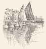 VENICE. Fishing Boats 1930 old vintage print picture