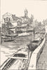 VENICE. The Squero, S Trovaso 1930 old vintage print picture
