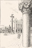 VENICE. Columns of SS Mark and Theodore 1930 old vintage print picture