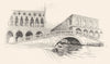 VENICE. Ponte di Paglia 1930 old vintage print picture