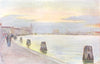 VENICE. Sunset-Modern Venice 1930 old vintage print picture