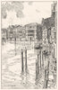 VENICE. The Palazzi Giustiniani and Foscari 1930 old vintage print picture