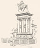 VENICE. Statue of Bartolomeo Colleoni 1930 old vintage print picture