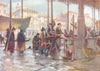 VENICE. The fish market 1930 old vintage print picture