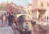 VENICE. I Tre Ponti 1930 old vintage print picture