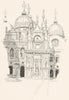 VENICE. Doge's Palace-The Cortile 1930 old vintage print picture