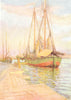 VENICE. Timber boats 1930 old vintage print picture
