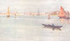 VENICE. Venice from the Lido 1930 old vintage print picture