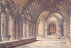KENT. Door Cloisters into Martyrdom, Canterbury cathedral 1907 old print