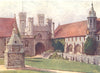 KENT. The Quadrangle, St Augustine's College, Canterbury 1907 old print