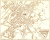 KENT. Sketch plan of Canterbury 1907 old antique vintage map chart