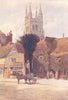 KENT. Church and Woolpack Hotel, Tenterden 1907 old antique print picture