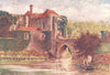 KENT. The old Gateway and Bridge, Leeds Castle 1907 antique print picture