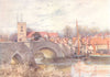 KENT. Aylesford Bridge 1907 old antique vintage print picture