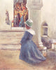 ILLE-ET-VILAINE BRITTANY BRETAGNE. In church 1905 old antique print picture