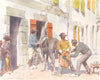 FINISTÈRE BRITTANY BRETAGNE. Outside the Smithy, Pont-Aven 1905 old print