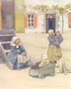 FINISTÈRE BRITTANY BRETAGNE. Playing, 'Place, Pont-Aven 1905 old antique print