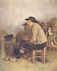 MANCHE BRITTANY BRETAGNE. A farm labourer 1905 old antique print picture