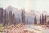 CANADA. Mount Cheops and the hermit range 1907 old antique print picture