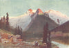 CANADA. Sunset on the Great Selkirk Glaciers 1907 old antique print picture