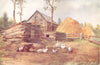 CANADA. Settler's Farmyard, Muskoka 1907 old antique vintage print picture