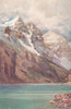 CANADA. End of Lake Louise, and Mount Aberdeen 1907 old antique print picture