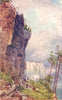 CANADA. Ontario. A Glimpse of Niagara from under Luna Island 1907 old print