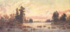 CANADA. Canadian lake Region. Sunset, Canoe, Parry Sound 1907 old print