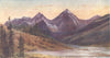 CANADA. Van Horne Range(Evening) 1907 old antique vintage print picture