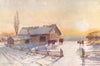 CANADA. Prairie Provinces. Back Country Farmyard, winter 1907 old print