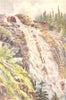 CANADA. British Columbia. Outlet of Lake Agnes 1907 old antique print picture